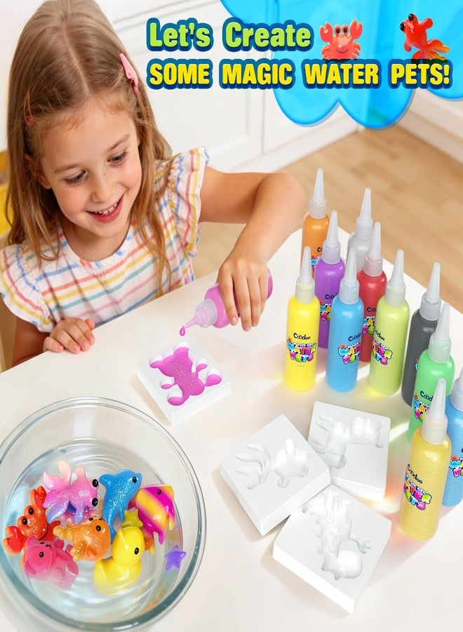 كودو مجموعة أدوات صنع ألعاب جنية الماء السحرية، جل مائي على شكل جنية أكوا لصنع ألعاب إسفنجية للأطفال الصغار، ألعاب للبنات والأولاد، هدايا أعياد الميلاد والكريسماس، لوازم فنية وحرف يدوية للأطفال من عمر 4-6 و4-8 و8-12 سنة - Image 4